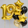 Набор шаров с цифрой и звёздами