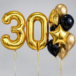 Шар-цифра «30» с гелием